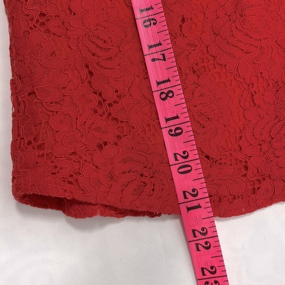 “Mine” one shoulder red lace with underlay top - Picture 9 of 9